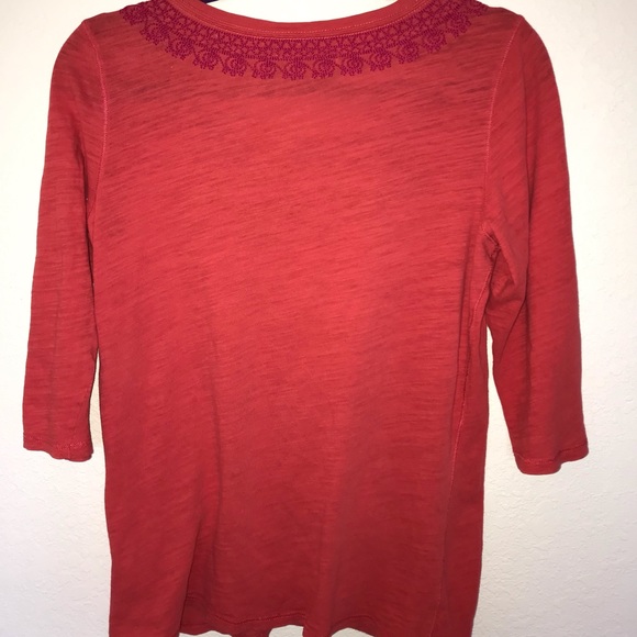 Lucky Brand cotton knit peasant top - Picture 2 of 2